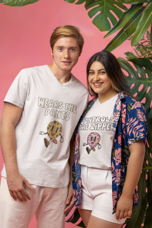 Seturi pentru cupluri - Set 2 tricouri pentru cuplu bumbac 100%