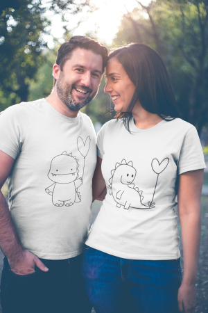 Seturi pentru cupluri - Set 2 tricouri pentru cuplu bumbac 100%