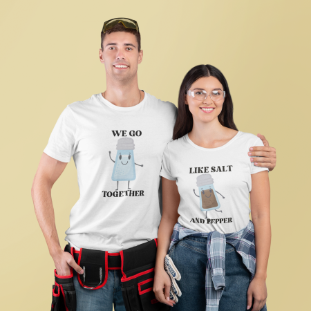 Seturi pentru cupluri - Set 2 tricouri pentru cuplu bumbac 100%