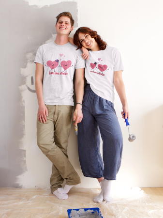 Seturi pentru cupluri - Set 2 tricouri pentru cuplu bumbac 100%