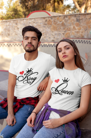 Pentru barbati - Set 2 tricouri pentru cuplu bumbac 100%