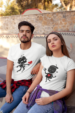 Seturi pentru cupluri - Set 2 tricouri pentru cuplu bumbac 100%