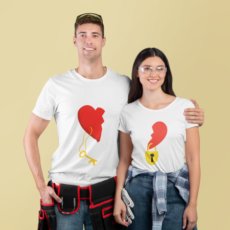 Seturi pentru cupluri - Set 2 tricouri pentru cuplu bumbac 100%