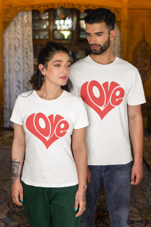 Seturi pentru cupluri - Set 2 tricouri pentru cuplu bumbac 100%