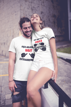 Seturi pentru cupluri - Set 2 tricouri pentru cuplu bumbac 100%