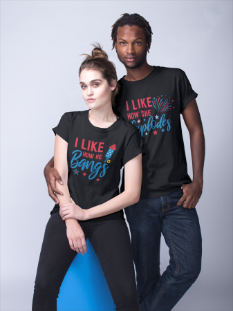 Seturi pentru cupluri - Set 2 tricouri pentru cuplu bumbac 100%