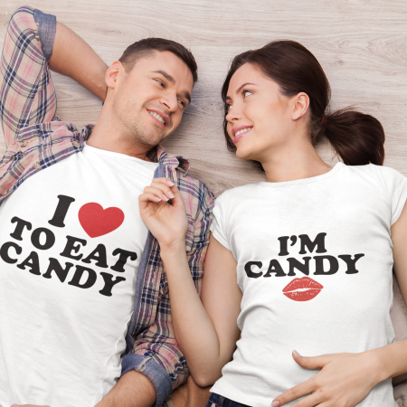 Seturi pentru cupluri - Set 2 tricouri pentru cuplu bumbac 100%