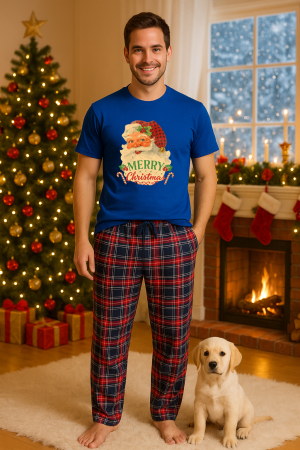 Pijamale barbati - Set pijamale barbati bumbac Colectia Grinch Christmas, sarbatori de Craciun