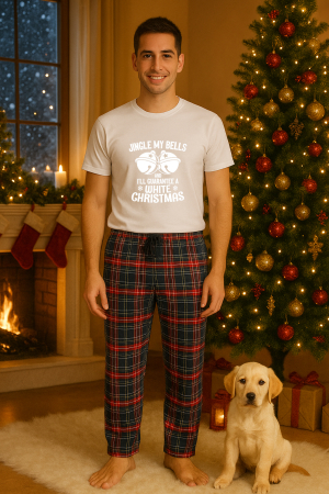 Pijamale barbati - Set pijamale barbati bumbac Colectia Christmas, sarbatori de Craciun