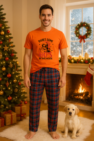 Pijamale barbati - Set pijamale barbati bumbac Colectia Christmas, sarbatori de Craciun