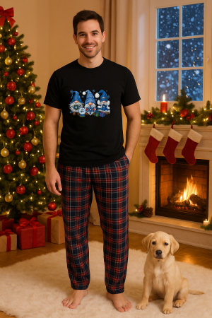Pijamale barbati - Set pijamale barbati bumbac Colectia Christmas, sarbatori de Craciun