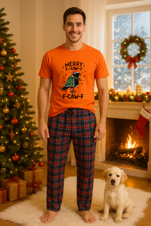 Pijamale barbati - Set pijamale barbati bumbac Colectia Christmas, sarbatori de Craciun