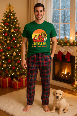 Pijamale barbati - Set pijamale barbati bumbac Colectia Christmas, sarbatori de Craciun