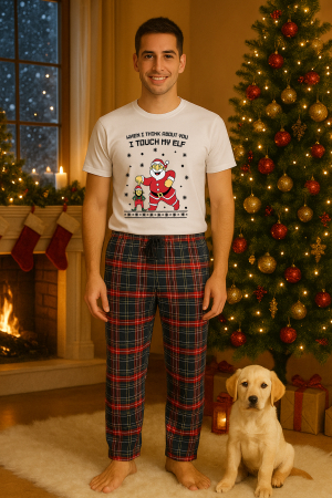 Pijamale - Set pijamale barbati bumbac Colectia Christmas, sarbatori de Craciun