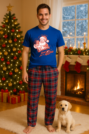 Pijamale barbati - Set pijamale barbati bumbac Colectia Christmas, sarbatori de Craciun