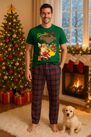 Set pijamale barbati bumbac Colectia Christmas, sarbatori de Craciun [3]