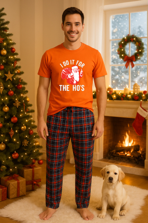 Pijamale barbati - Set pijamale barbati bumbac Colectia Christmas, sarbatori de Craciun