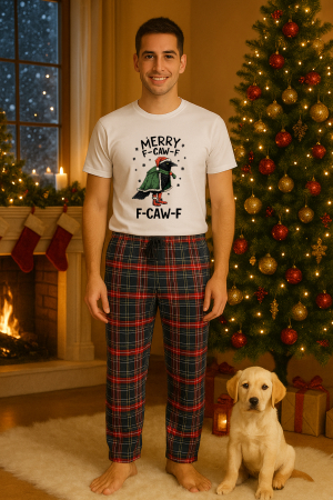 Pijamale barbati - Set pijamale barbati bumbac Colectia Christmas, sarbatori de Craciun