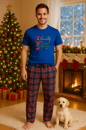 Pijamale barbati - Set pijamale barbati bumbac Colectia Christmas, sarbatori de Craciun