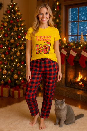 Pijamale femei - Set pijamale femei bumbac Colectia Grinch Christmas, sarbatori de Craciun