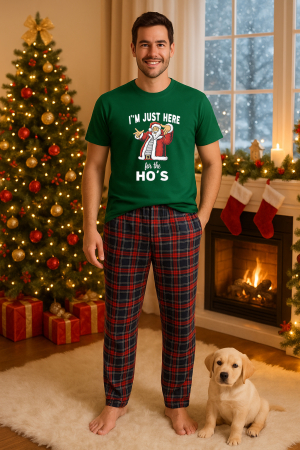 Pijamale barbati - Set pijamale barbati bumbac Colectia Christmas, sarbatori de Craciun