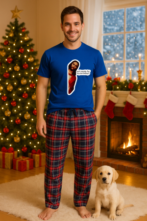 Pijamale barbati - Set pijamale barbati bumbac Colectia Christmas, sarbatori de Craciun