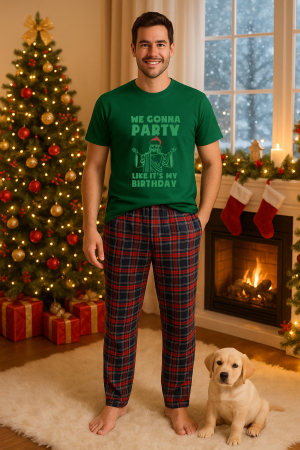 Pijamale barbati - Set pijamale barbati bumbac Colectia Christmas, sarbatori de Craciun