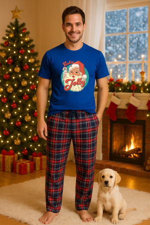 Pijamale barbati - Set pijamale barbati bumbac Colectia Christmas, sarbatori de Craciun