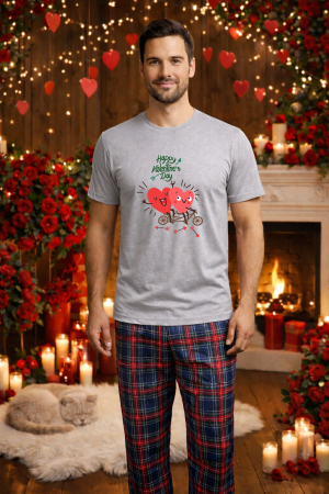 Set pijamale barbati bumbac Colectia Valentine's Day, Dragobete [1]