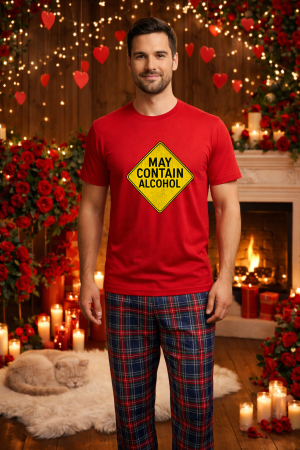 Pijamale barbati - Set pijamale barbati bumbac Colectia Valentine's Day, Dragobete