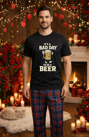 Pijamale barbati - Set pijamale barbati bumbac Colectia Valentine's Day, Dragobete