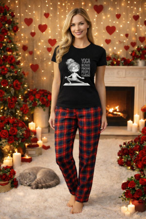 Pijamale dama - Set pijamale femei bumbac Colectia Valentine's Day, Dragobete