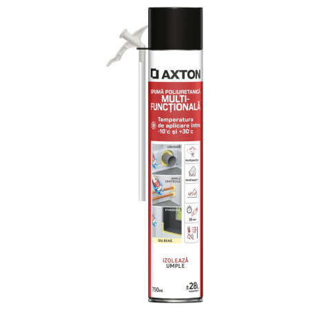 Home&deco - Spuma poliuretanică manuală Axton, -10 grade, cu aplicator, 750 ml