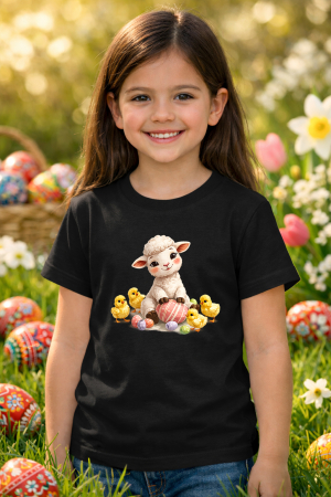 Tricouri pt copii - Tricou copii Paste fericit - tricou unisex din bumbac 100%, colectia Pasti, cu iepurasi Easter bunny pentru fete sau baieti