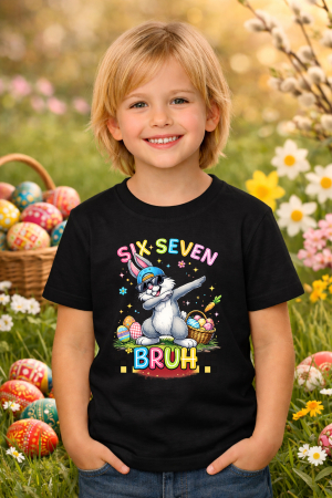Tricouri pt copii - Tricou copii Paste fericit - tricou unisex din bumbac 100%, colectia Pasti, cu iepurasi Easter bunny pentru fete sau baieti