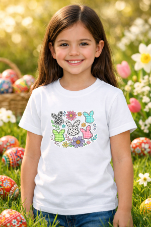 Tricouri pt copii - Tricou copii Paste fericit - tricou unisex din bumbac 100%, colectia Pasti, cu iepurasi Easter bunny pentru fete sau baieti
