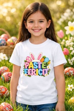 Tricouri pt copii - Tricou copii Paste fericit - tricou unisex din bumbac 100%, colectia Pasti, cu iepurasi Easter bunny pentru fete sau baieti