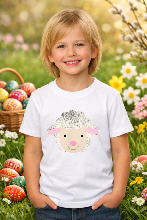 Tricouri pt copii - Tricou copii Paste fericit - tricou unisex din bumbac 100%, colectia Pasti, cu iepurasi Easter bunny pentru fete sau baieti