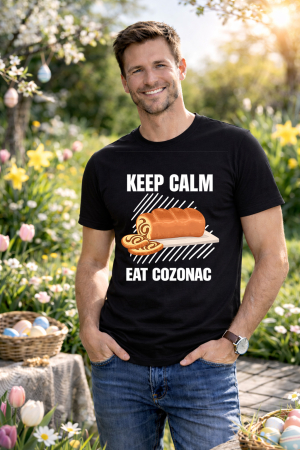 Tricouri adulti - Tricou Paste Fericit Unisex 100% Bumbac - Tricou Easter cu Iepuras Bunny, Colectia Pasti Familie