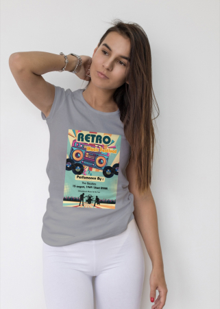Pentru femei - Tricou personalizat premium 100% bumbac Retro Vibes