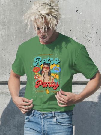 Pentru barbati - Tricou personalizat premium 100% bumbac Retro Vibes
