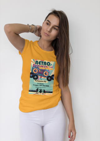 Pentru femei - Tricou personalizat premium 100% bumbac Retro Vibes