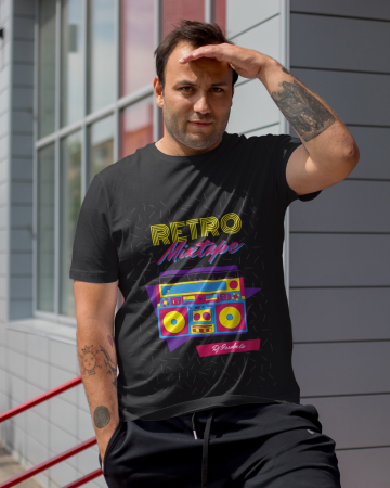 Pentru barbati - Tricou personalizat premium 100% bumbac Retro Vibes