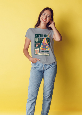 Pentru femei - Tricou personalizat premium 100% bumbac Retro Vibes