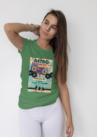 Pentru femei - Tricou personalizat premium 100% bumbac Retro Vibes