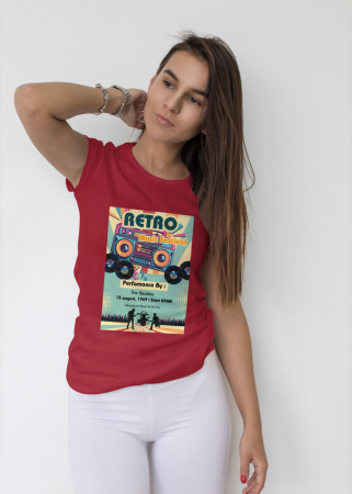Pentru femei - Tricou personalizat premium 100% bumbac Retro Vibes