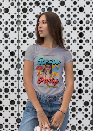 Pentru femei - Tricou personalizat premium 100% bumbac Retro Vibes