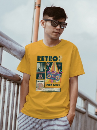 Pentru barbati - Tricou personalizat premium 100% bumbac Retro Vibes