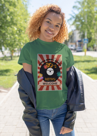 Pentru femei - Tricou personalizat premium 100% bumbac Retro Vibes
