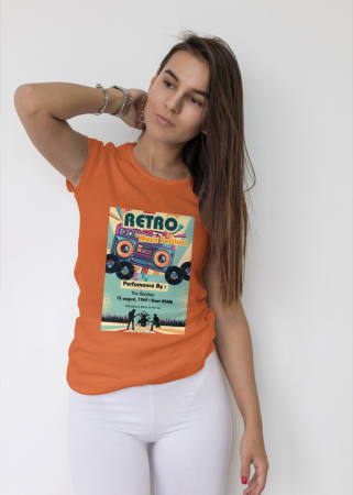 Pentru femei - Tricou personalizat premium 100% bumbac Retro Vibes